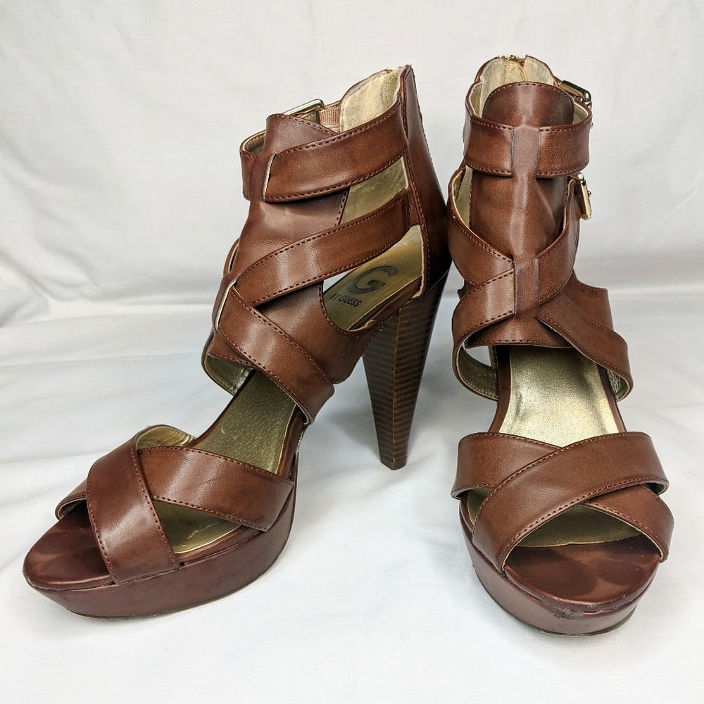 GUESS Platform Heel Sandals size 11